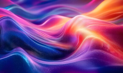 Obraz premium neon-colored abstract shapes that seem to flow and merge