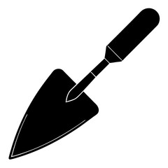  brick trowel silhouette vector illustration