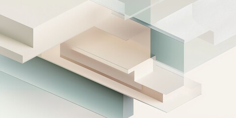 Obraz premium Abstract Minimalist Architecture in Neutral Tones 