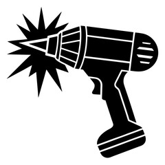 hand drawn illustration of a gun