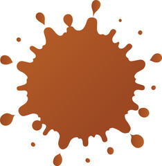 Copper Brown paint splatter vector on white background