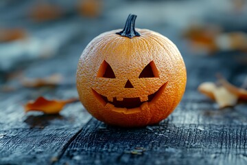 Orange jack-o-lantern for halloween