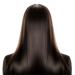Fototapeta premium Long, Straight, Shiny, Dark Brown Hair, Healthy, Smooth, Silky, Luxurious, Beautiful, Model