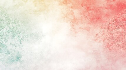 Obraz premium Pastel Watercolor Background With Floral Design Elements