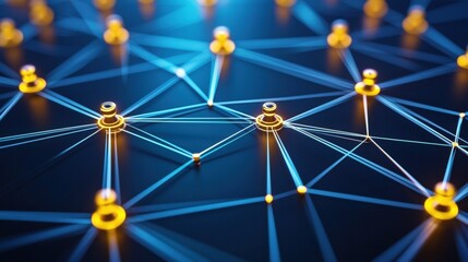 Illustration of a digital network symbolizing anti-tracking and protection concepts