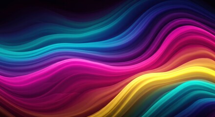 Fototapeta premium Abstract Liquid Flow: Vibrant, liquid-like waves of color dance and swirl, creating a captivating and mesmerizing abstract background with flowing lines and gradients. 