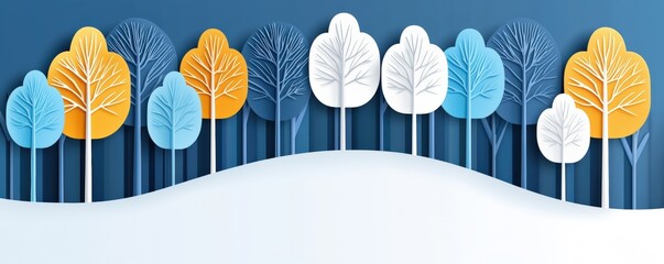 Stylized trees in a minimalist design, representing anonymity and anti-tracking concepts