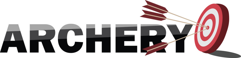 word on a target, Archery Word Art vector