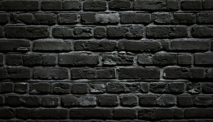 Obraz premium Parede de tijolos pretos com textura industrial