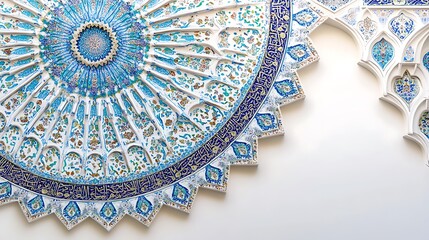 Obraz premium Intricate Blue And White Mosque Dome Detail