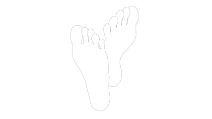 Female bare feet sole