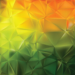 Fototapeta premium Abstract Orange Green Polygon Background Template
