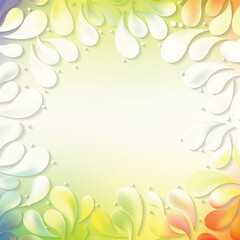 Decorative Floral Drops Background Vector