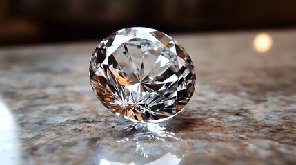 Fototapeta premium Brilliant diamond shine elegant tabletop macro photography luxurious environment close-up view beauty concept