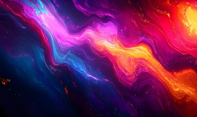 Fototapeta premium multi-colored neon liquids with abstract, thermal imager-inspired streaks