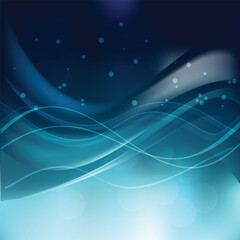 Dark Turquoise Wave Background Vector