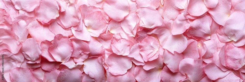 Poster Romantic background of overlapping soft pink rose petals creating a delicate, textured surface, perfect for celebrating love on valentine's day, mother's day, or weddings