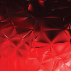 Abstract Red Black Geometric Polygon Background