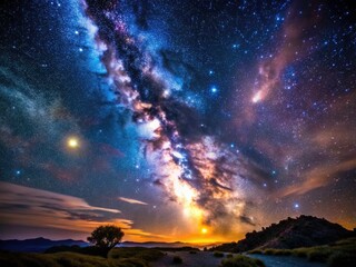 Astrophotography captures Cassiopeia within the Milky Way's breathtaking stellar band, a dark cosmic backdrop ablaze.