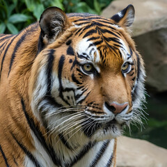 Obraz premium Closeup of the tiger in the zoo