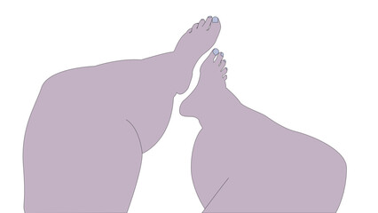 Illustration of a woman's bare feet