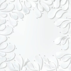 Abstract White Arc Drops Background