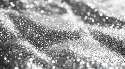 Abstract silver glitter texture background.