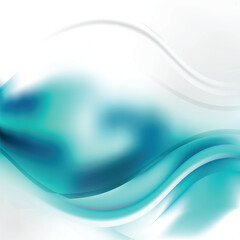 Abstract Turquoise Wave Design Background