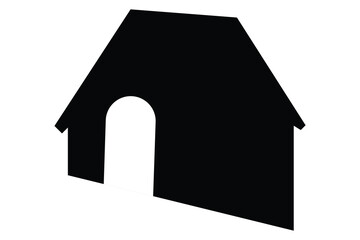 House icon silhouette vector illustration