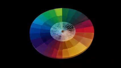 Obraz premium Color wheel vector set. Color wheel guide. RGB and CMYK colors chart diagrams. Infographic rainbow palette element round signs