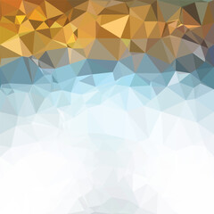 Blue Orange and White Polygon Pattern Background Vector