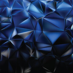Fototapeta premium Abstract Blue Black Polygon Triangle Background