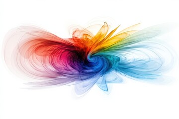 Obraz premium The visualization of chaos theory with dynamic, colorful trajectories,