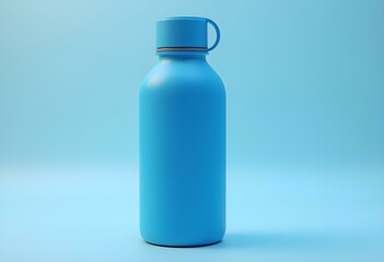a glossy blue bottle create with ai