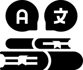Obraz premium Book translation Icon