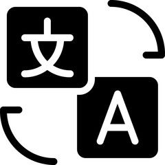 Translation language vector icon