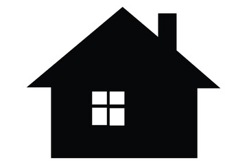 House icon silhouette vector illustration