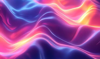 Obraz premium abstract element with fluid, wavy forms in bright neon colors
