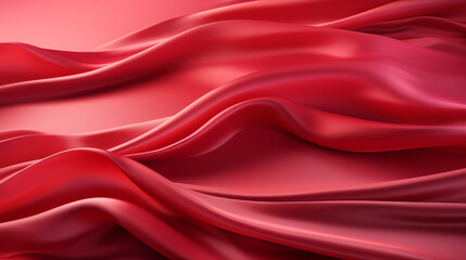 Obraz premium Red satin silky covering the table