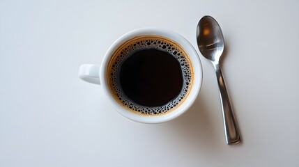 Coffee brewing process kitchen table beverage photography minimalist environment top-down view coffee culture