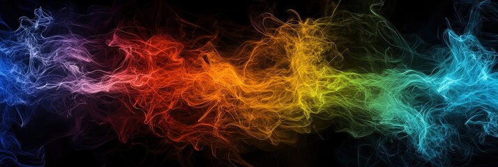 Fototapeta premium The visualization of the cosmic microwave background as colorful energy fields,