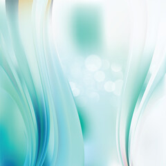Obraz premium Light Turquoise Wave Background Vector