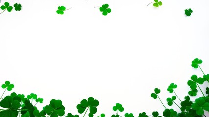 Fototapeta premium Shamrock Clean White Background Event Photography