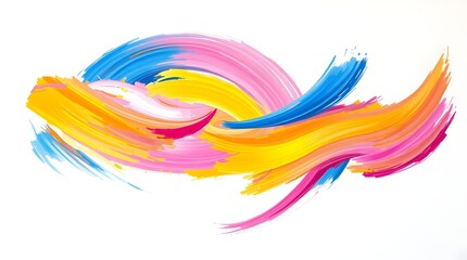 dynamic and colorful abstract brushstroke for creative design use