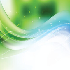 Blue Green Wave Background Vector