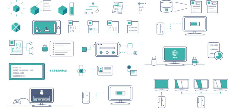 Iconos Programacion y juegos Code and videogames icons
