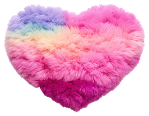 PNG Heart shape pom pom rug white background creativity softness.