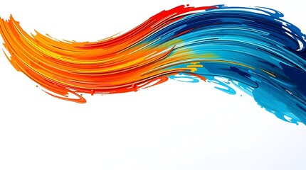 dynamic and colorful brushstroke design for creative text placement