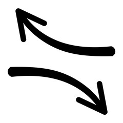 Aesthetic black up and down arrows