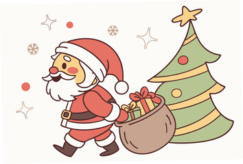 santa claus with gifts